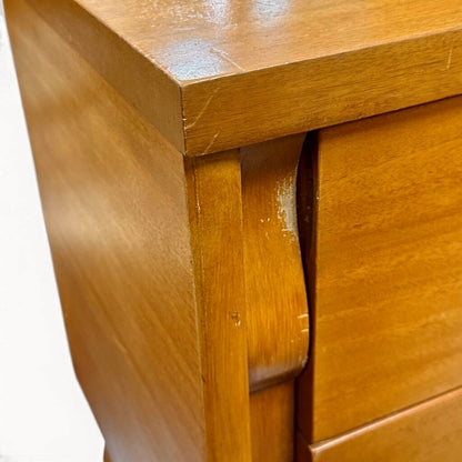 Tri-Bond Furniture Oak 2 Drawer Nightstand