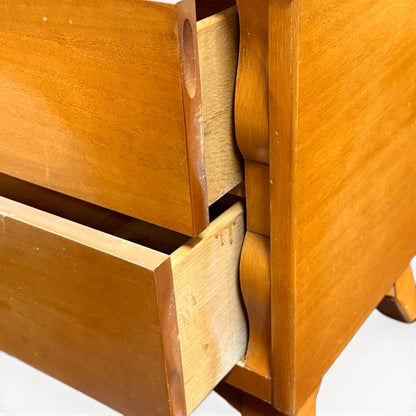 Tri-Bond Furniture Oak 2 Drawer Nightstand