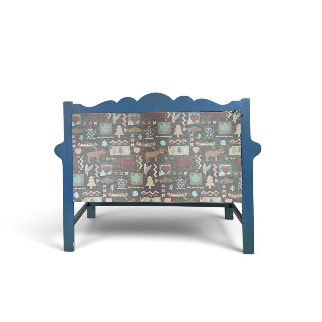 Dark Green Moose And Fish Bench