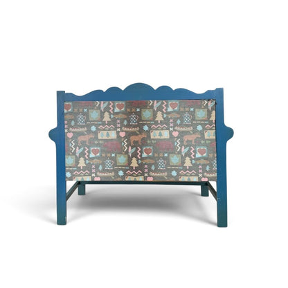 Dark Green Moose And Fish Bench