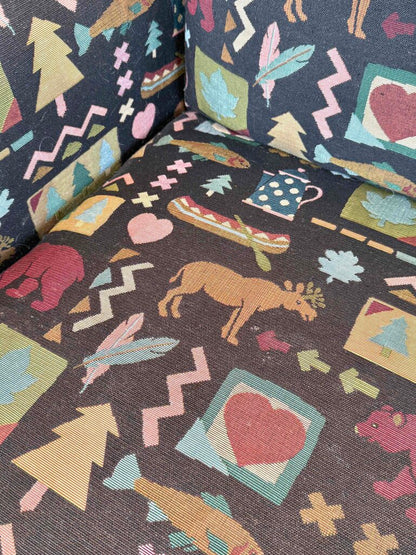 Dark Green Moose And Fish Bench