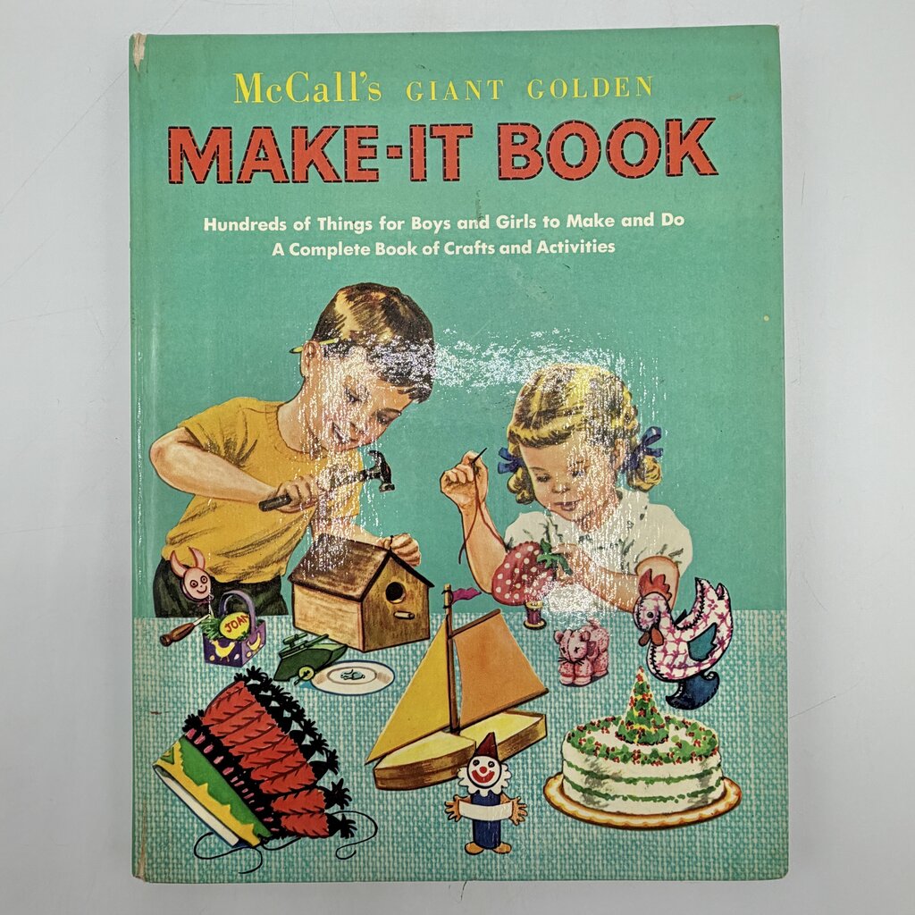 Vintage 1953 McCall’s Giant Golden Make-It Book Children Activity Hardcover Book /cb