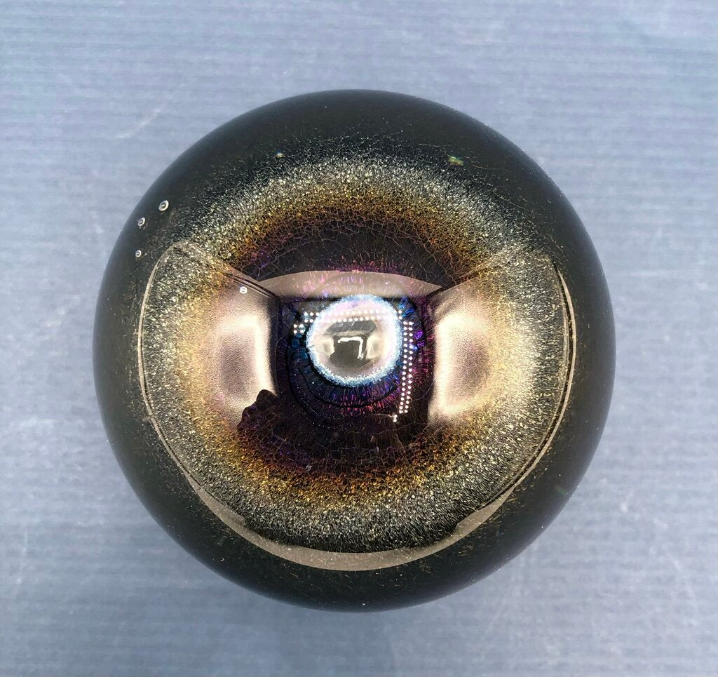 1990 Signed Robert Eickholt Dichroic Veil Fountain Paperweight /b