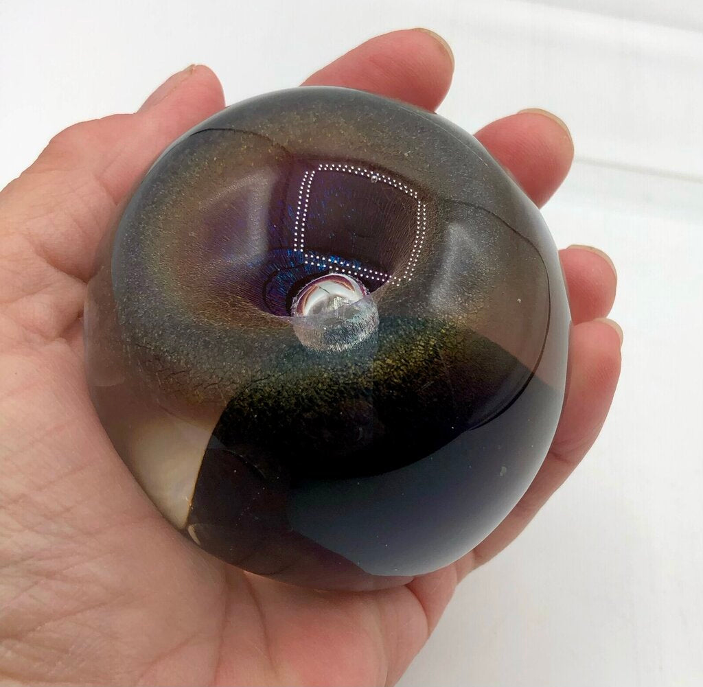 1990 Signed Robert Eickholt Dichroic Veil Fountain Paperweight /b