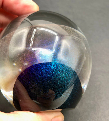 1990 Signed Robert Eickholt Dichroic Veil Fountain Paperweight /b