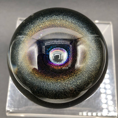 1990 Signed Robert Eickholt Dichroic Veil Fountain Paperweight /b