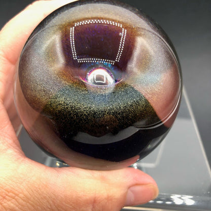 1990 Signed Robert Eickholt Dichroic Veil Fountain Paperweight /b
