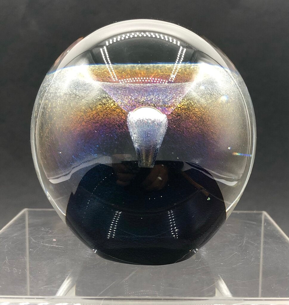 1990 Signed Robert Eickholt Dichroic Veil Fountain Paperweight /b