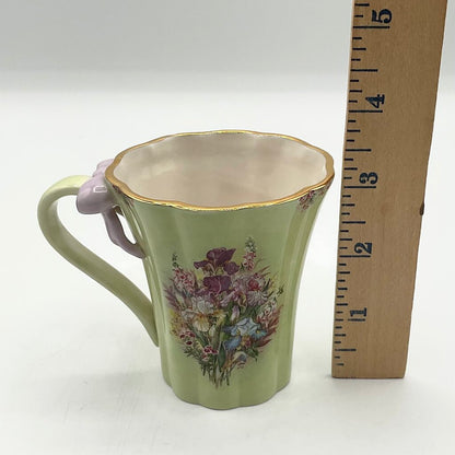 Bradford Editions Lena Liu’s Garden Treasures Teacups and Saucers Set of Two /f