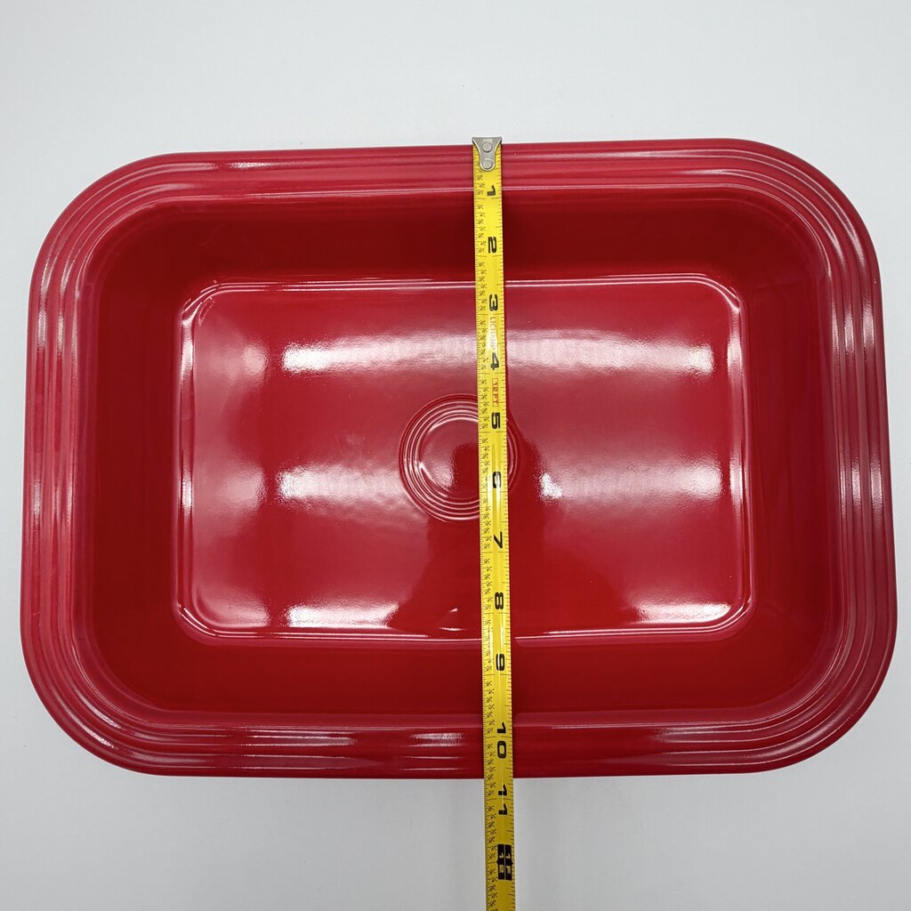 Homer Laughlin Fiesta 9” x 13” Scarlet Red Rectangular Baker/Lasagna Server /cb