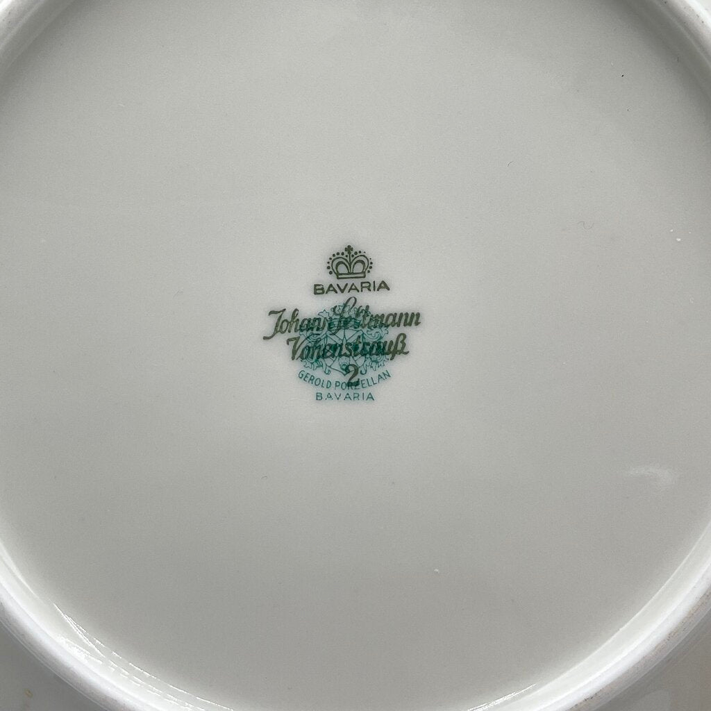 Antique Gerold Porzellan Teacup and Saucer with Dessert Plate /f