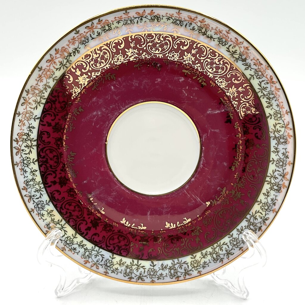 Antique Gerold Porzellan Teacup and Saucer with Dessert Plate /f