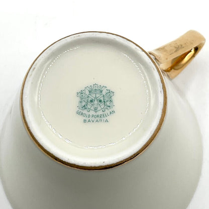 Antique Gerold Porzellan Teacup and Saucer with Dessert Plate /f