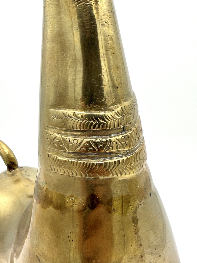 VTG Etched Solid Brass MCM Llama Statue (AS IS)