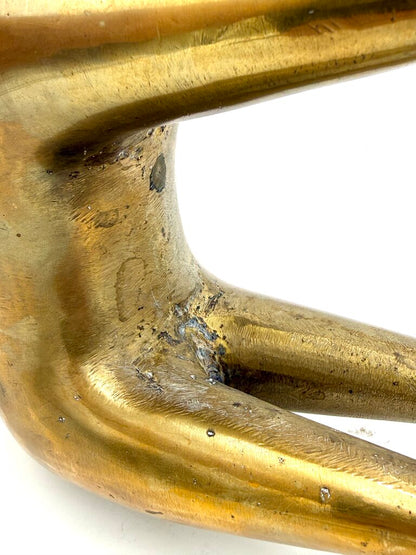 VTG Etched Solid Brass MCM Llama Statue (AS IS)