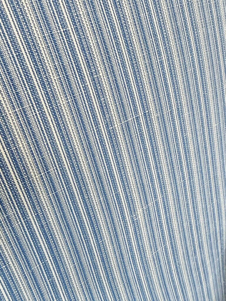 Blue Stripe Upholstered Chaise Lounge