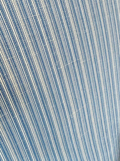 Blue Stripe Upholstered Chaise Lounge