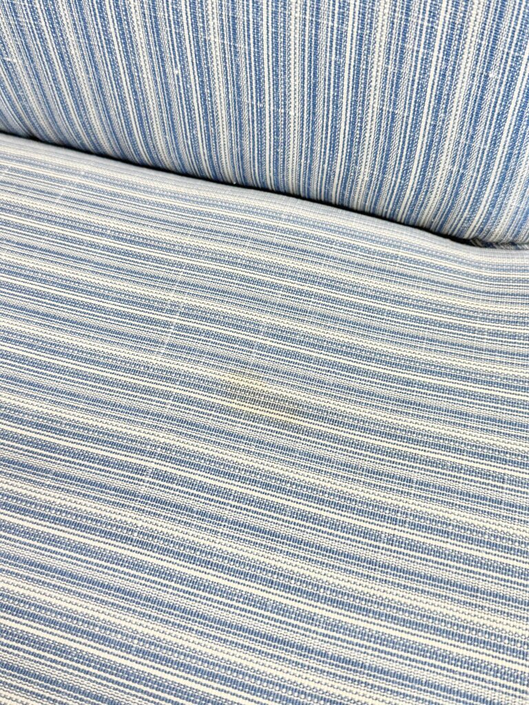 Blue Stripe Upholstered Chaise Lounge