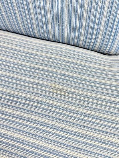 Blue Stripe Upholstered Chaise Lounge