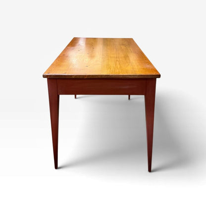 Small Pine Rectangular Table with Painted Legs