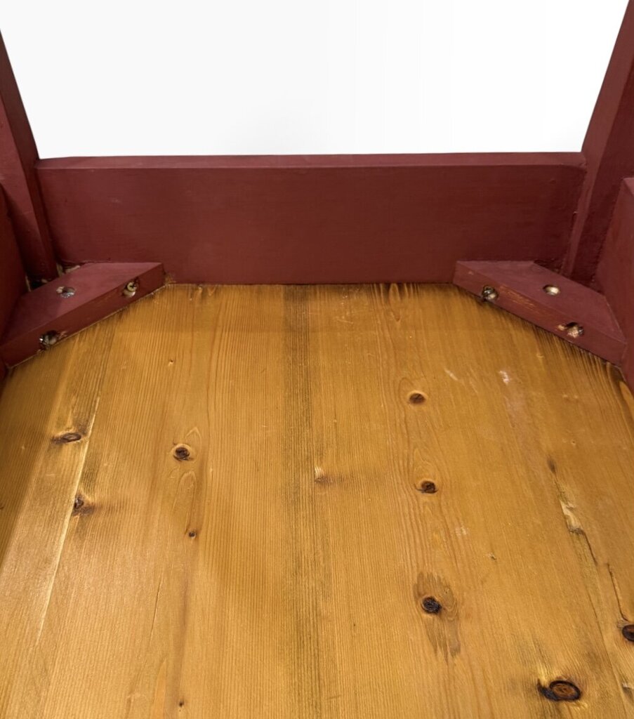 Small Pine Rectangular Table with Painted Legs