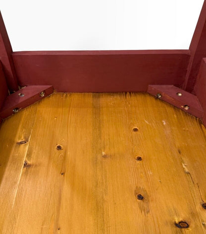 Small Pine Rectangular Table with Painted Legs