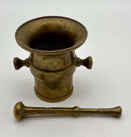 Vtg. Brass Apothecary Mortar & Pestle /j