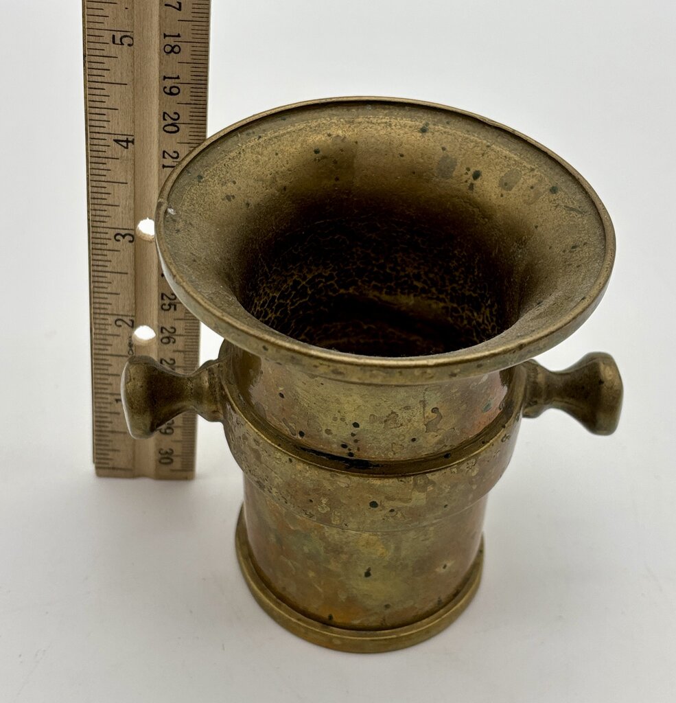 Vtg. Brass Apothecary Mortar & Pestle /j