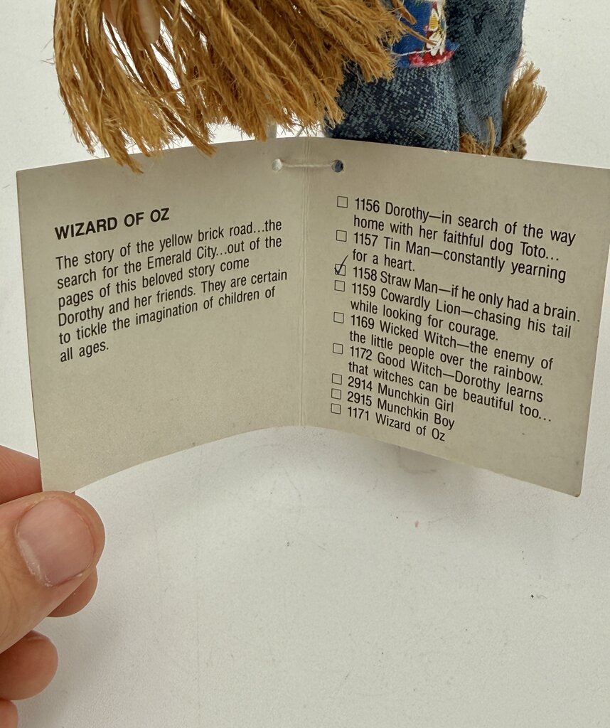 VTG Effanbee Storybook Series Straw Man Wizard Of Oz Vinyl Doll