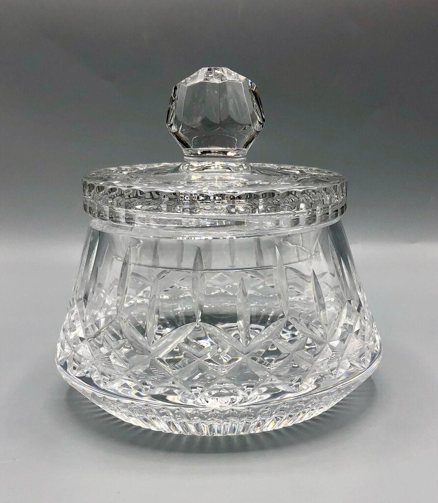 Tyrone Ireland Crystal “Rosses” Bowl w/ Lid /b