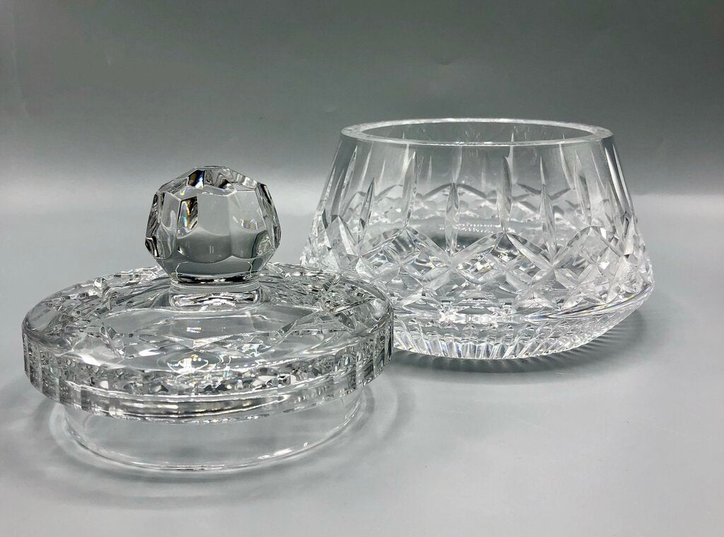 Tyrone Ireland Crystal “Rosses” Bowl w/ Lid /b