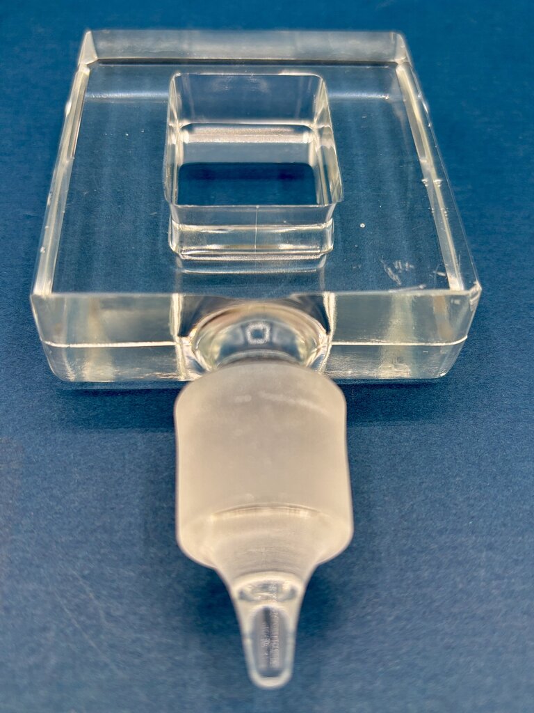 Set of 2 Vtg. Hand Cut Crystal Perfume Bottles /j