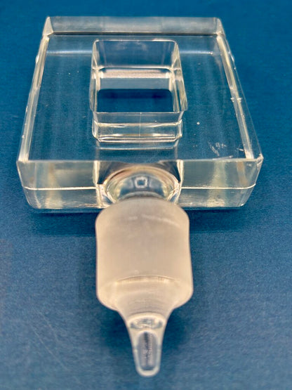 Set of 2 Vtg. Hand Cut Crystal Perfume Bottles /j