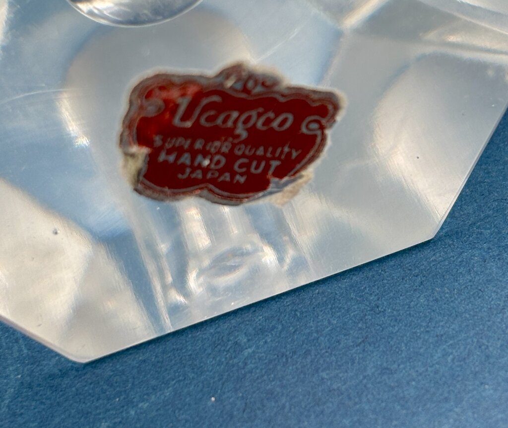 Set of 2 Vtg. Hand Cut Crystal Perfume Bottles /j