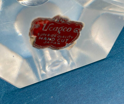 Set of 2 Vtg. Hand Cut Crystal Perfume Bottles /j