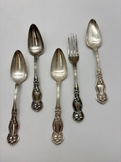 Mismatched Lot of 22 Vtg. Silver-plate Spoons, Forks & Knives /j