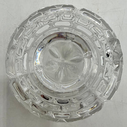 Vintage Godinger Crystal Bee Hive Honey Jar w/Silverplate Honey Bee Drizzler 5 Inches /cb