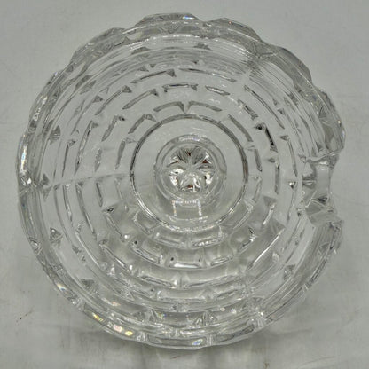 Vintage Godinger Crystal Bee Hive Honey Jar w/Silverplate Honey Bee Drizzler 5 Inches /cb