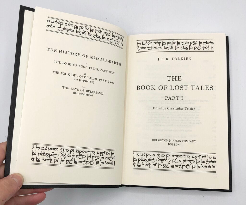 J.R.R. Tolkien Book of Lost Tales Part One Hardcover/ 1st American Edition. 1984 /b