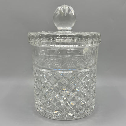 Vintage Imperial 24% Lead Crystal Biscuit/Candy Jar 8 Inches Made in Poland /cb