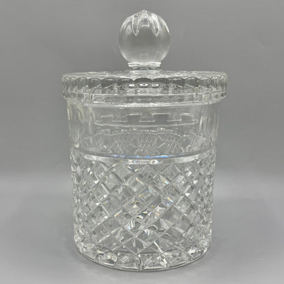 Vintage Imperial 24% Lead Crystal Biscuit/Candy Jar 8 Inches Made in Poland /cb