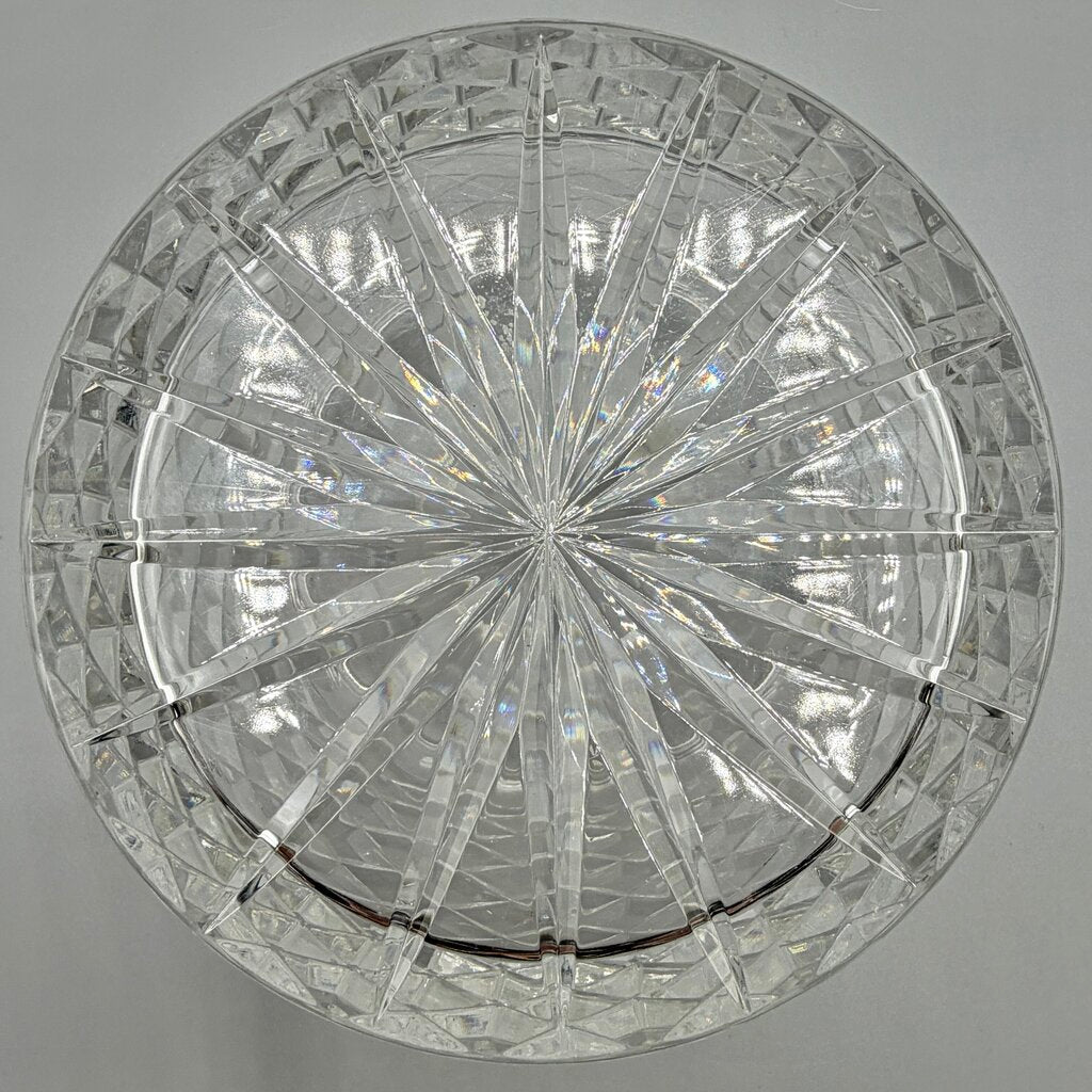Vintage Imperial 24% Lead Crystal Biscuit/Candy Jar 8 Inches Made in Poland /cb