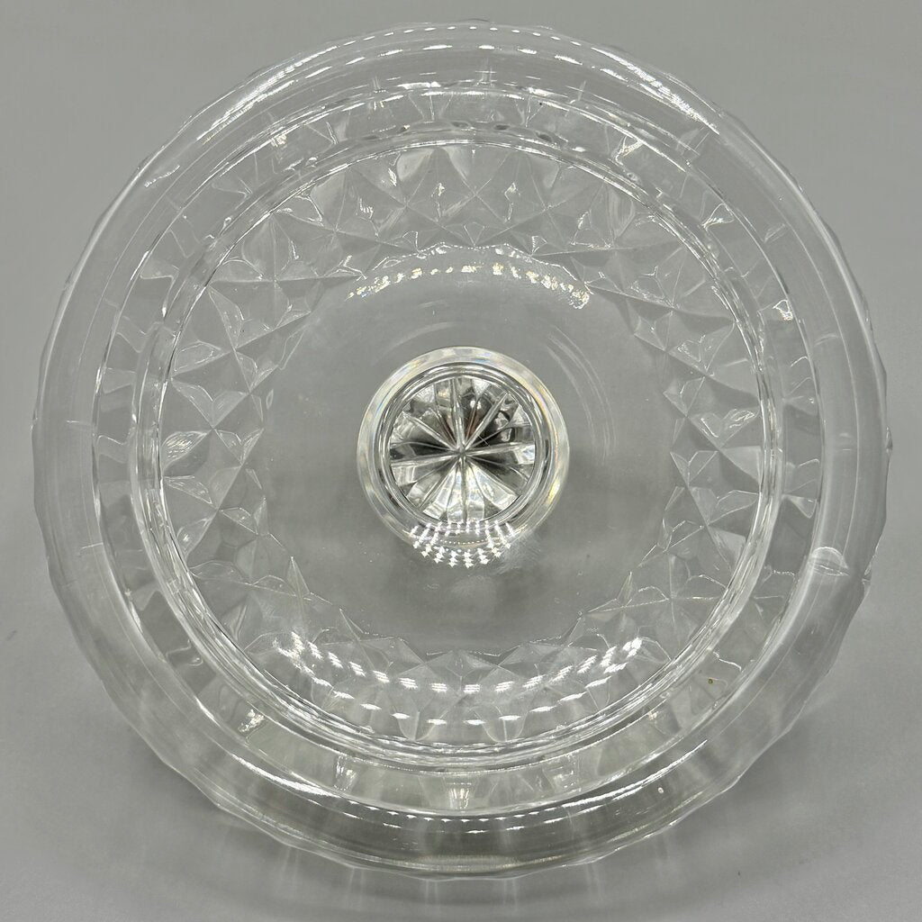 Vintage Imperial 24% Lead Crystal Biscuit/Candy Jar 8 Inches Made in Poland /cb