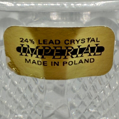 Vintage Imperial 24% Lead Crystal Biscuit/Candy Jar 8 Inches Made in Poland /cb
