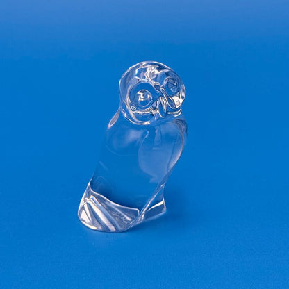 VTG Cristal De Sevres Crystal Owl w/ Certificate By Franklin Mint