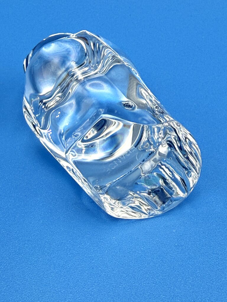 VTG Cristal De Sevres Crystal Owl w/ Certificate By Franklin Mint