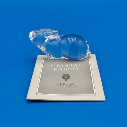 VTG Cristal De Sevres Crystal Rabbit w/ Certificate By Franklin Mint