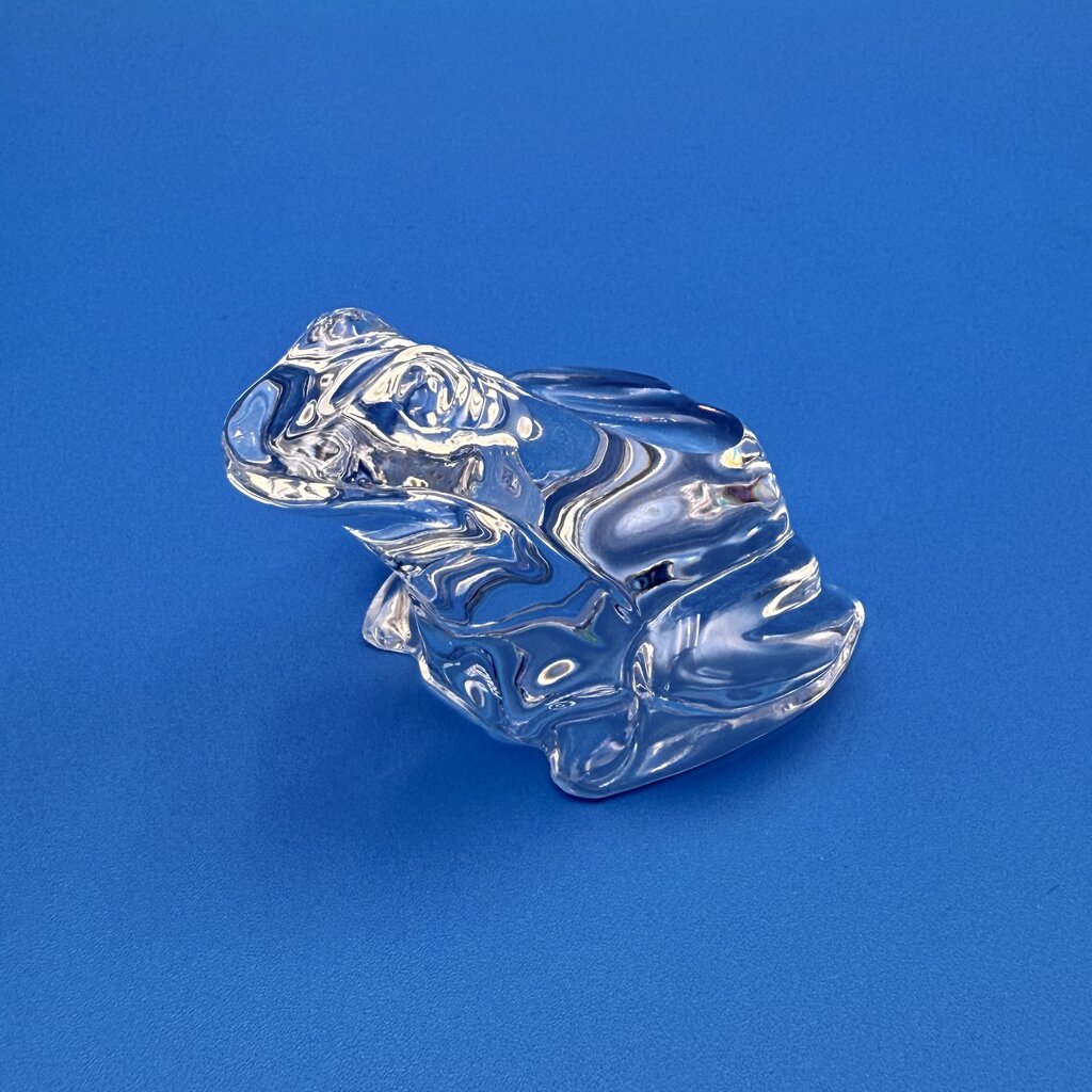 VTG Cristal De Sevres Crystal Frog w/ Certificate By Franklin Mint