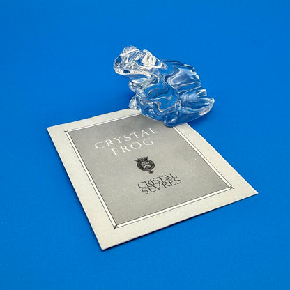 VTG Cristal De Sevres Crystal Frog w/ Certificate By Franklin Mint