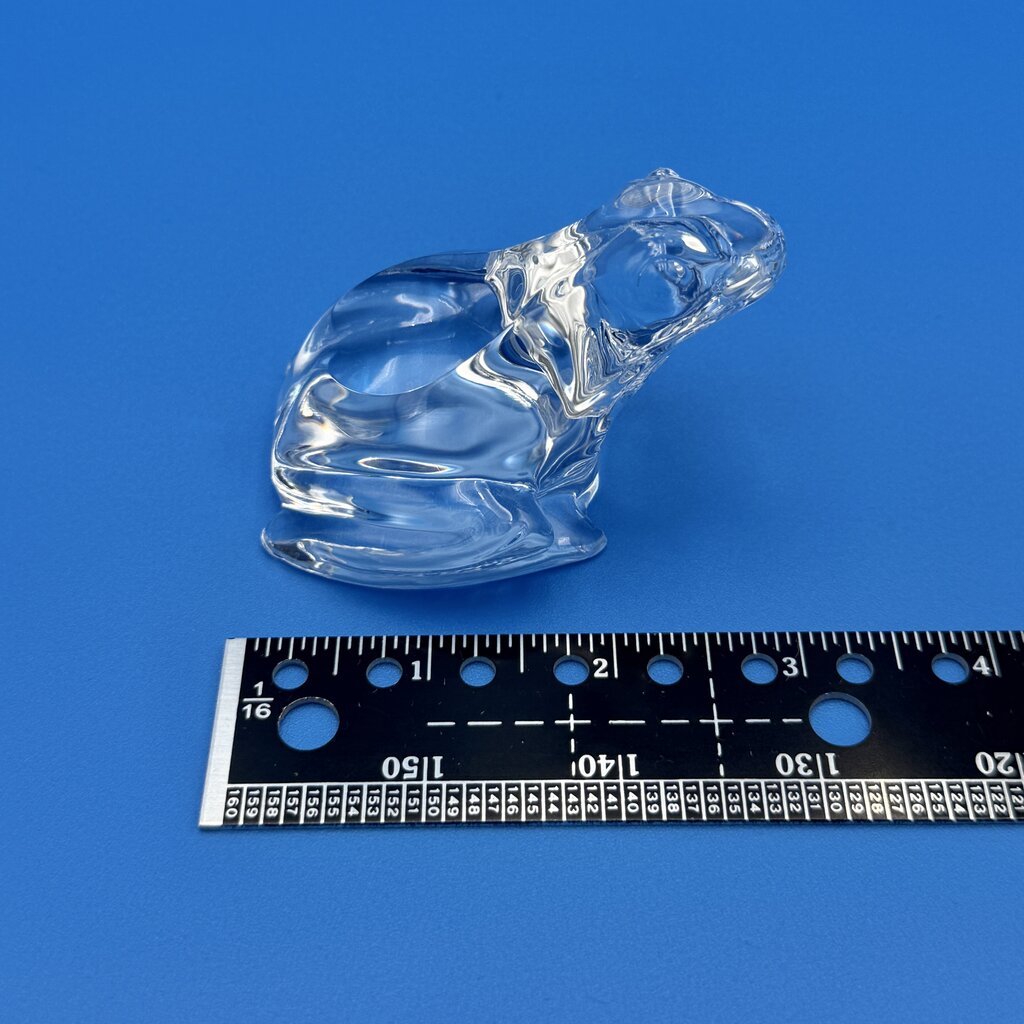 VTG Cristal De Sevres Crystal Frog w/ Certificate By Franklin Mint